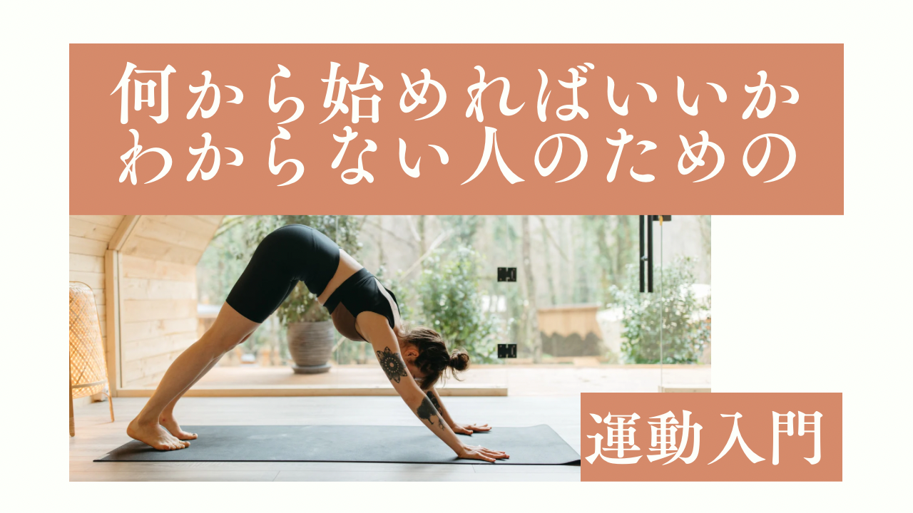 何から始めればいいかわからない人のための運動入門